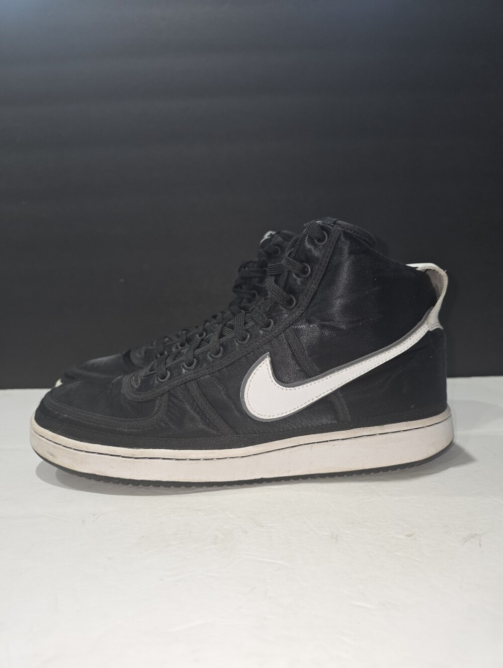 Nike Vandal High Supreme Black White Nylon Retro Basketball Sneakers Men's 12